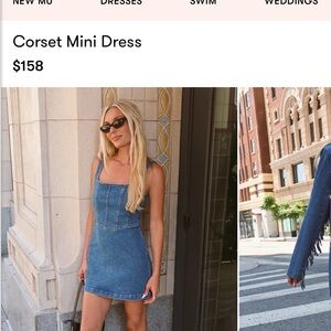 Show Me Your MuMu - corset mini dress - blue indigo